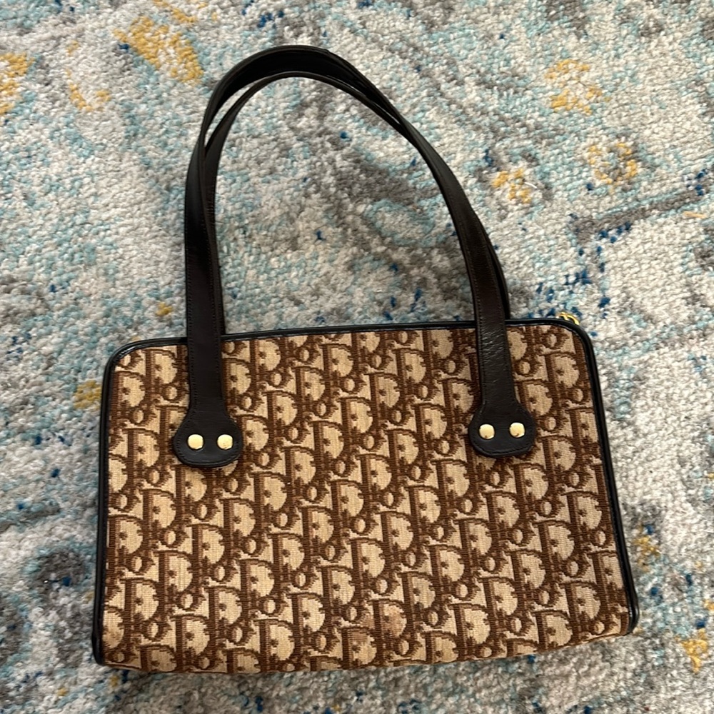 Authentic Christian Dior Trotter Hand Tote Bag
Canvas Leather Brown